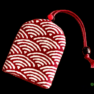 Porte-clés en tissu vague rouge